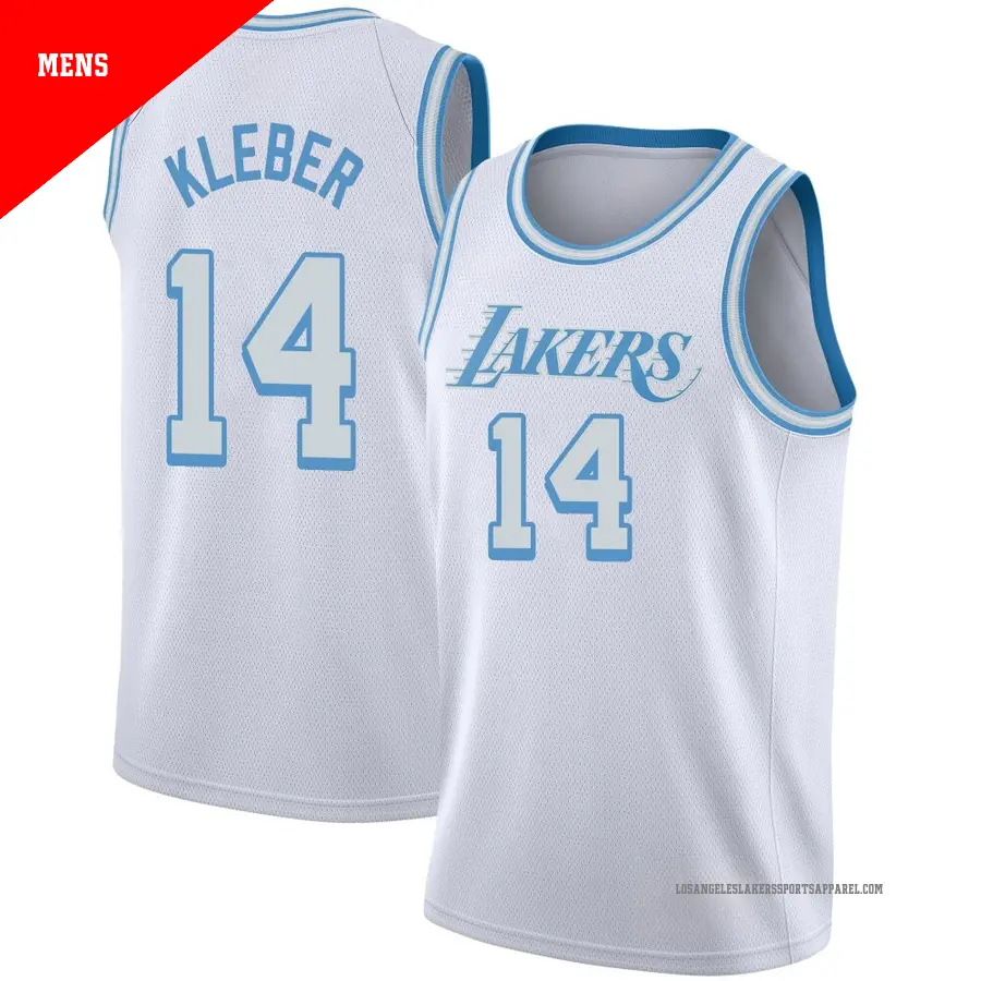 ＃14 Men's Maxi Kleber Los Angeles Lakers 2020/21 Swingman White JerseyCity Edition