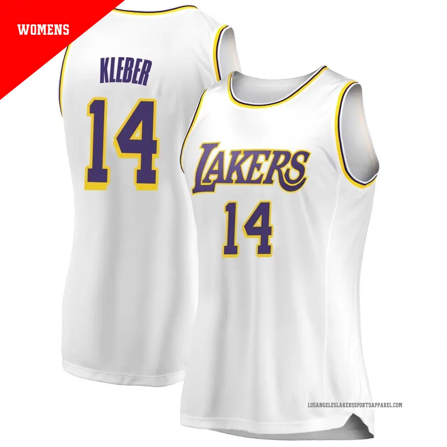 ＃14 Women's Maxi Kleber Los Angeles Lakers 2018/19 Swingman White JerseyAssociation Edition