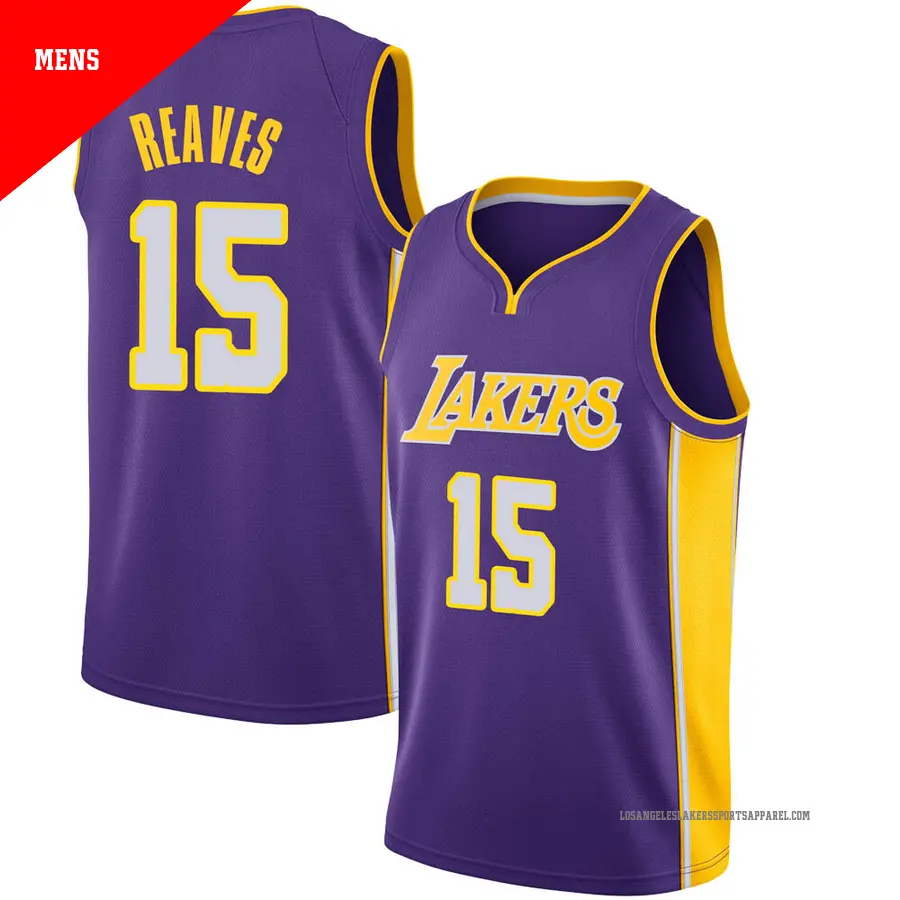 ＃15 Men's Austin Reaves Los Angeles Lakers Purple Swingman JerseyStatement Edition
