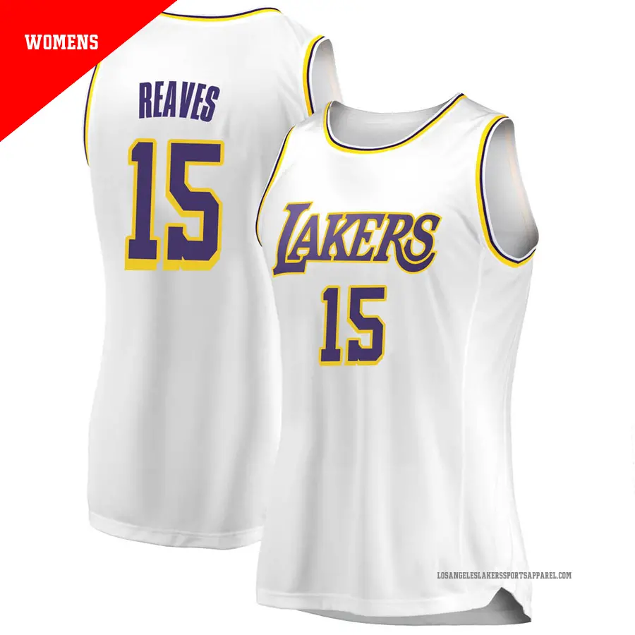 ＃15 Women's Austin Reaves Los Angeles Lakers 2018/19 Swingman White JerseyAssociation Edition
