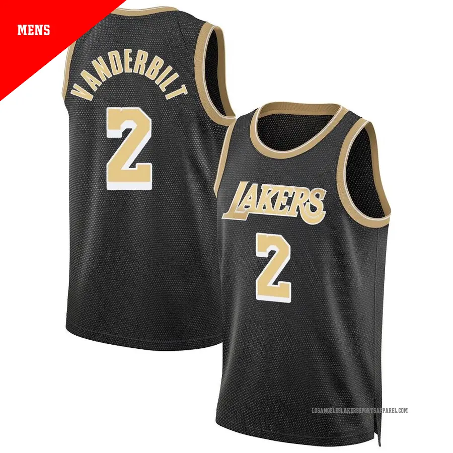 ＃2 Men's Jarred Vanderbilt Los Angeles Lakers Black Swingman Select Series Jersey