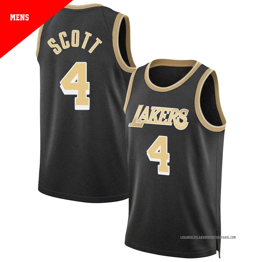 ＃4 Men's Byron Scott Los Angeles Lakers Black Swingman Select Series Jersey