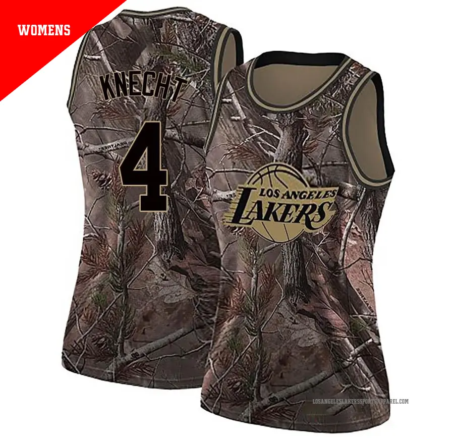 ＃4 Women's Dalton Knecht Los Angeles Lakers Camo Swingman Realtree Collection Jersey