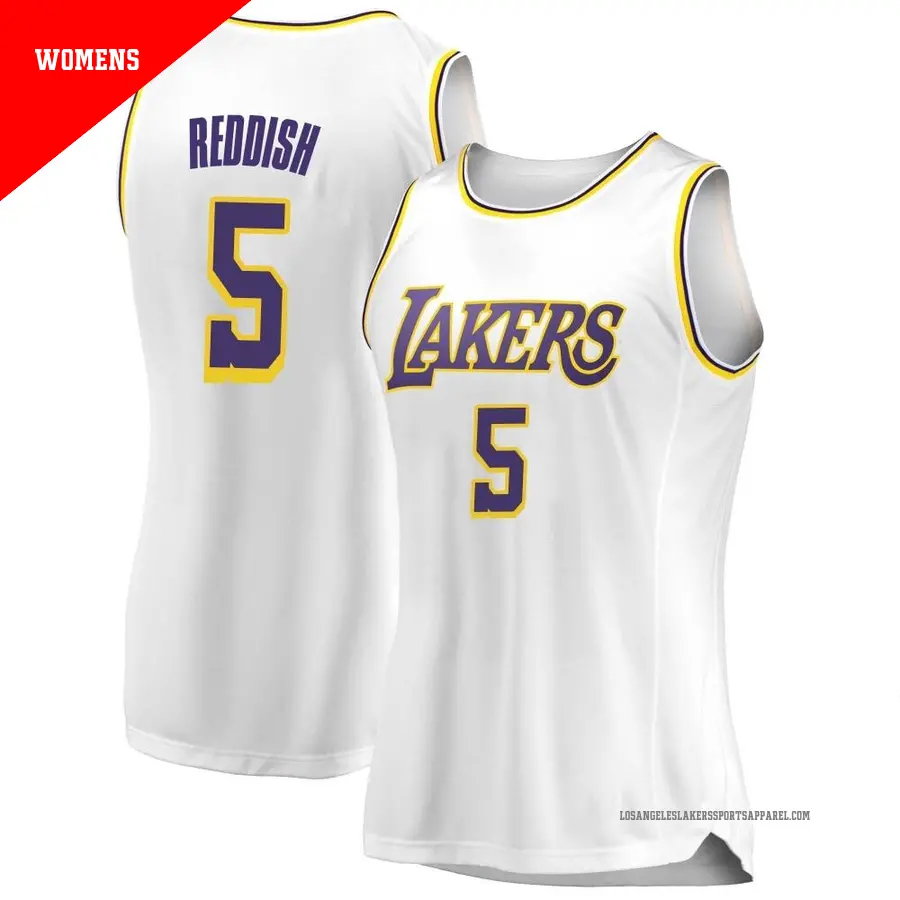＃5 Women's Cam Reddish Los Angeles Lakers 2018/19 Swingman White JerseyAssociation Edition
