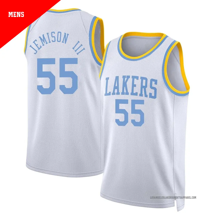 ＃55 Men's Trey Jemison III Los Angeles Lakers 2022/23 Swingman White Classic Edition Jersey