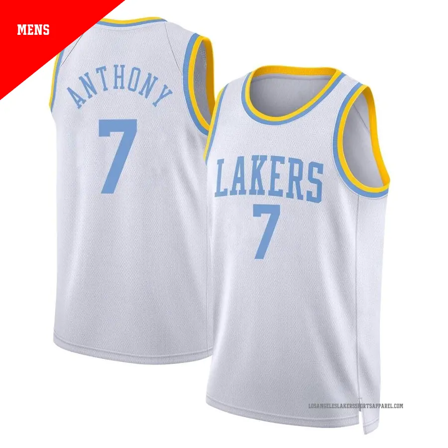 ＃7 Men's Carmelo Anthony Los Angeles Lakers 2022/23 Swingman White Classic Edition Jersey