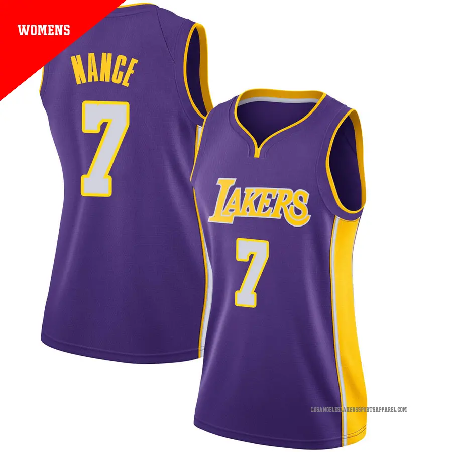 ＃7 Women's Larry Nance Los Angeles Lakers Purple Swingman JerseyStatement Edition