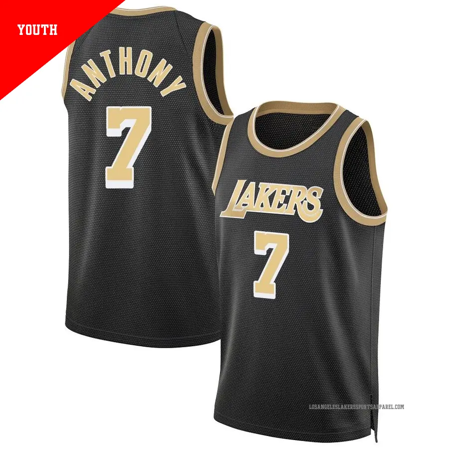 ＃7 Youth Carmelo Anthony Los Angeles Lakers Black Swingman Select Series Jersey