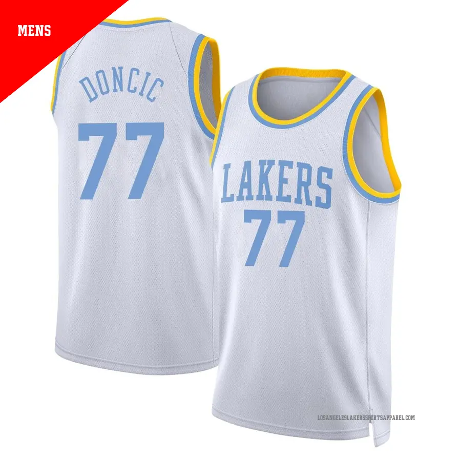 ＃77 Men's Luka Doncic Los Angeles Lakers 2022/23 Swingman White Classic Edition Jersey