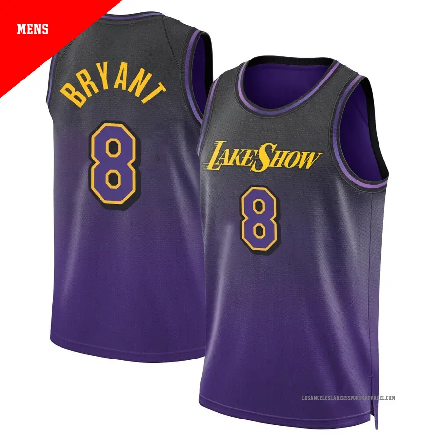 ＃8 Men's Kobe Bryant Los Angeles Lakers 2024/25 Swingman Purple City Edition Jersey
