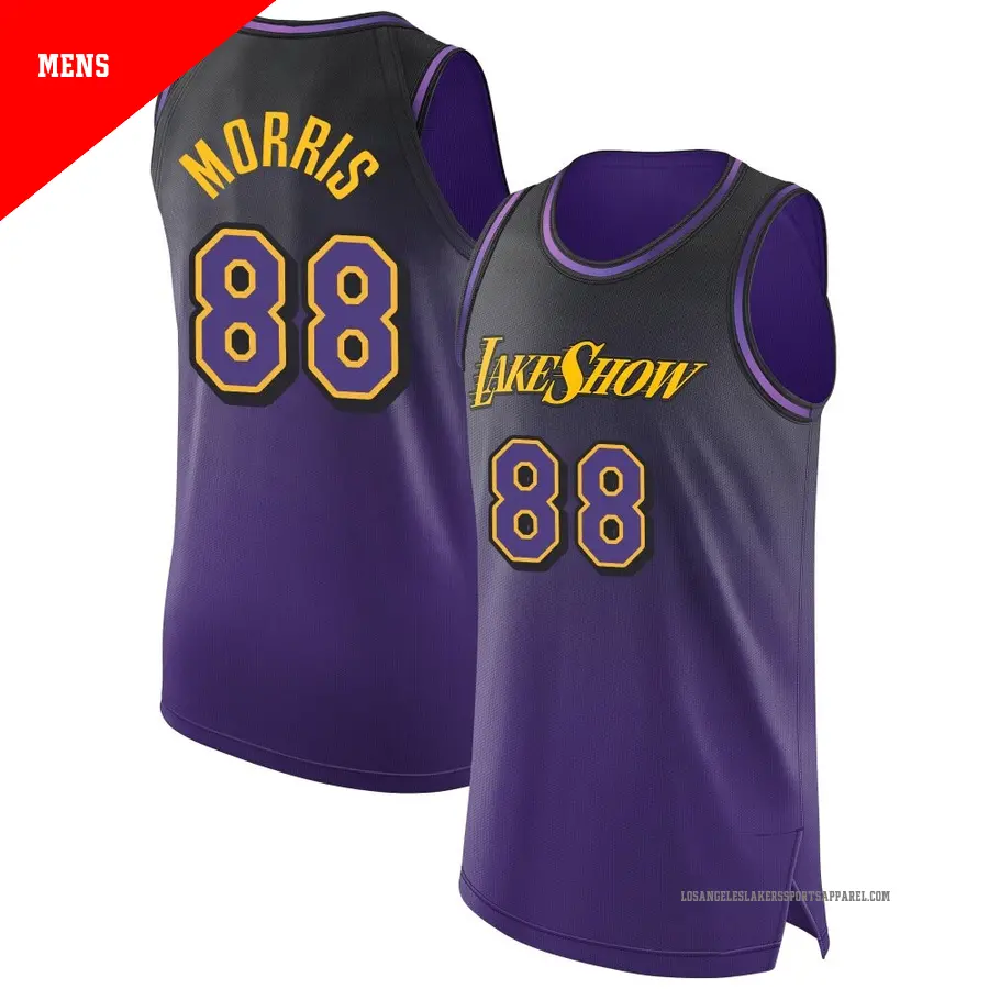 ＃88 Men's Markieff Morris Los Angeles Lakers 2024/25 Authentic Purple City Edition Jersey