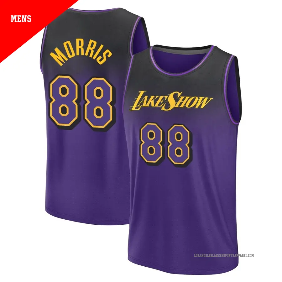 ＃88 Men's Markieff Morris Los Angeles Lakers 2024/25 Fast Break Fanatics Purple City Edition Jersey