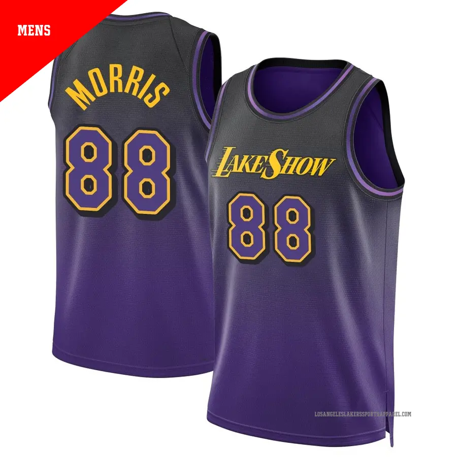 ＃88 Men's Markieff Morris Los Angeles Lakers 2024/25 Swingman Purple City Edition Jersey