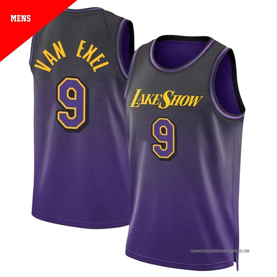 ＃9 Men's Nick Van Exel Los Angeles Lakers 2024/25 Swingman Purple City Edition Jersey