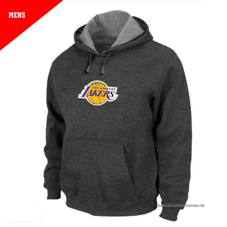 Men's Los Angeles Lakers Dark Grey Pullover Hoodie