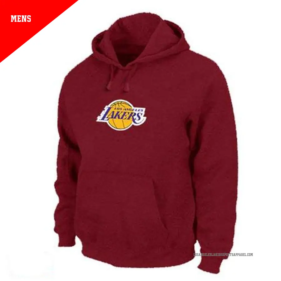 Men's Los Angeles Lakers Red Pullover Hoodie