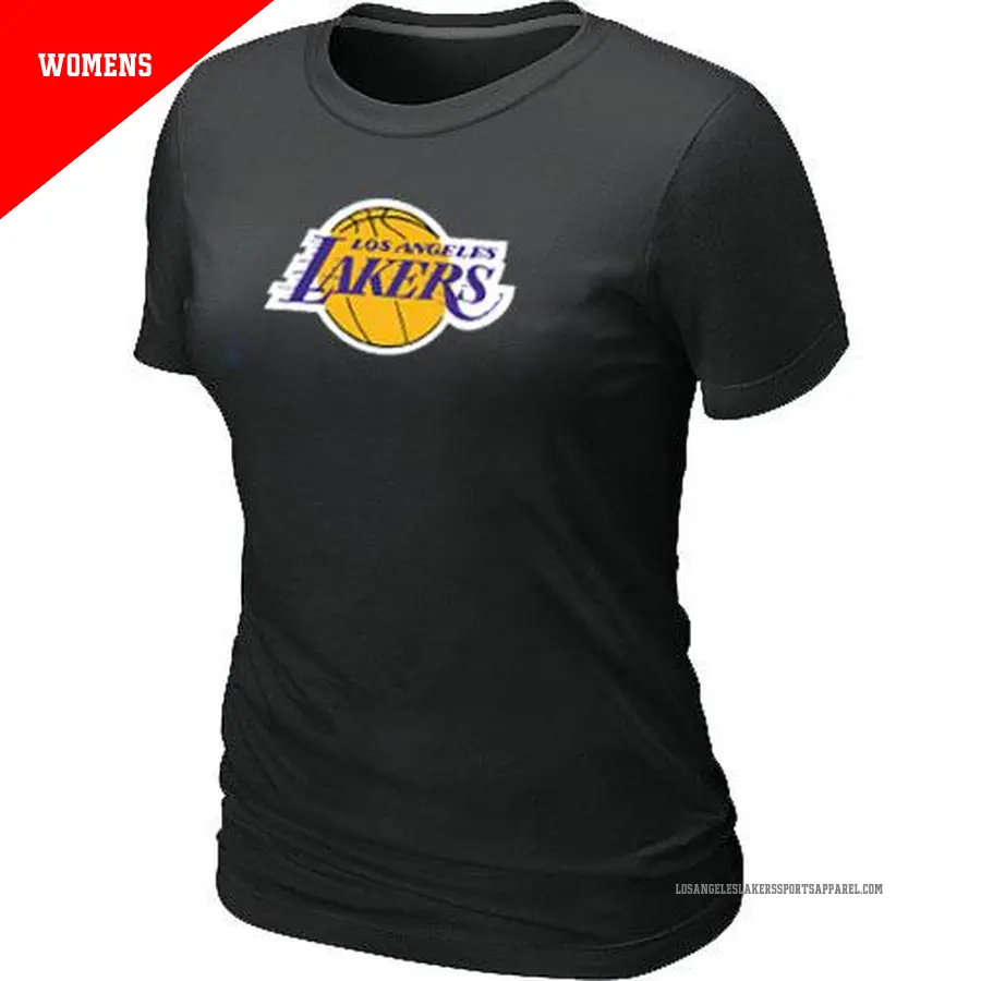 Women's Los Angeles Lakers Black Big & Tall Primary Logo T-Shirt