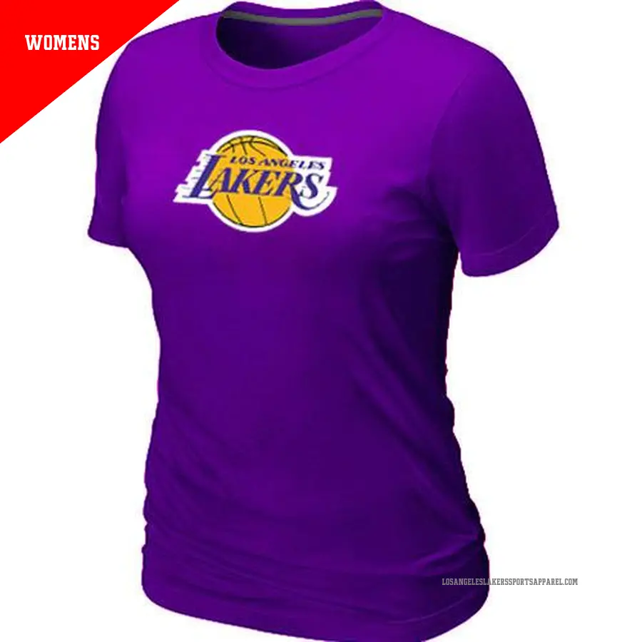 Women's Los Angeles Lakers Purple Big & Tall Primary Logo T-Shirt