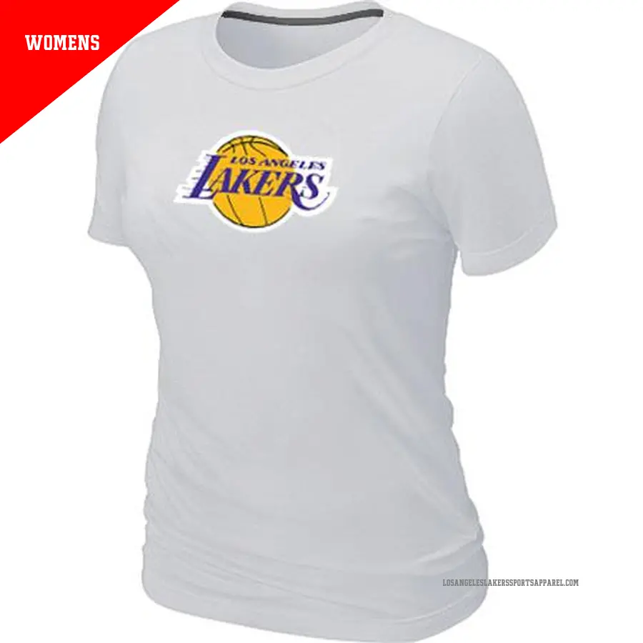 Women's Los Angeles Lakers White Big & Tall Primary Logo T-Shirt