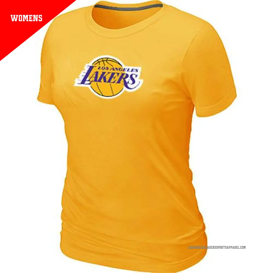 Women's Los Angeles Lakers Yellow Big & Tall Primary Logo T-Shirt
